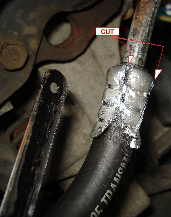 Jeep cherokee transmission cooler line leak #3