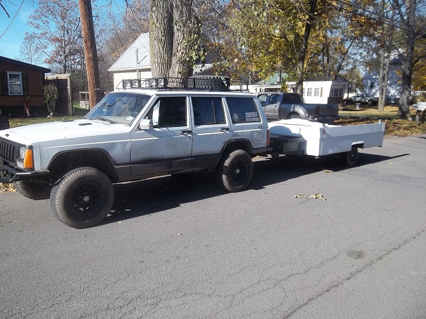 Jeep cherokee pulling trailer #5