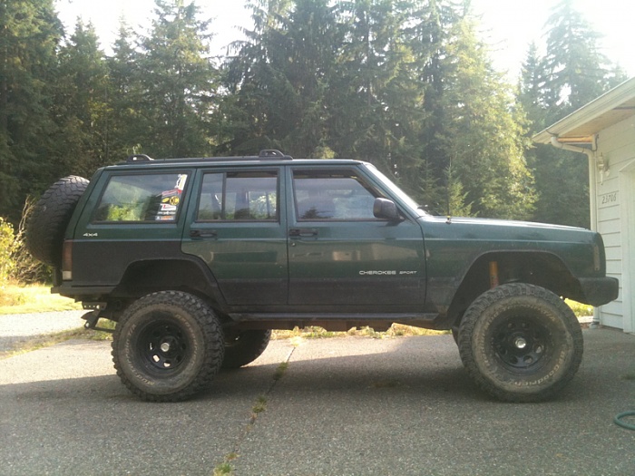 Jeep cherokee with rubicon express 3.5 lift #2