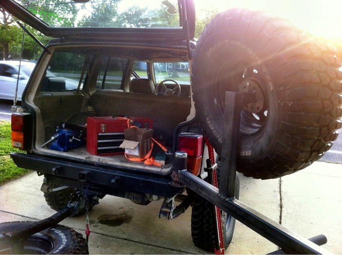 Dana 44 hub swing out tire carrier and custom bumper-image-4118496561.jpg